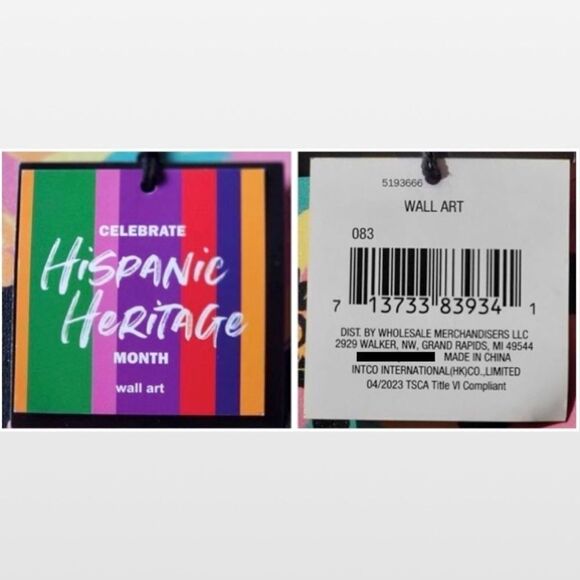 New Wall Art Picture Hispanic Females Bold Multi Colored Framed Women NWT - Picture 13 of 14